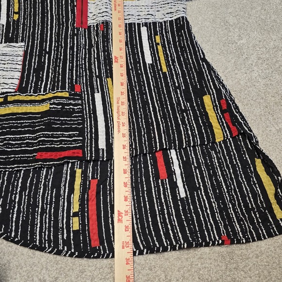 IC Collection M Tunic Top‎ Asymmetrical Geometric Abstract Artsy Zip Tunic USA - Picture 8 of 10